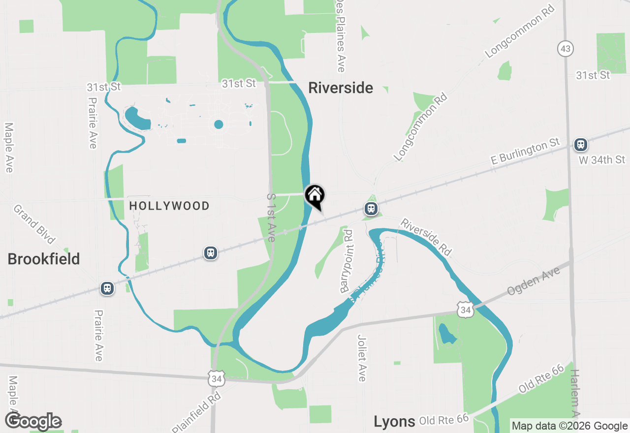 Map of 8 West Avenue, Riverside, IL 60546