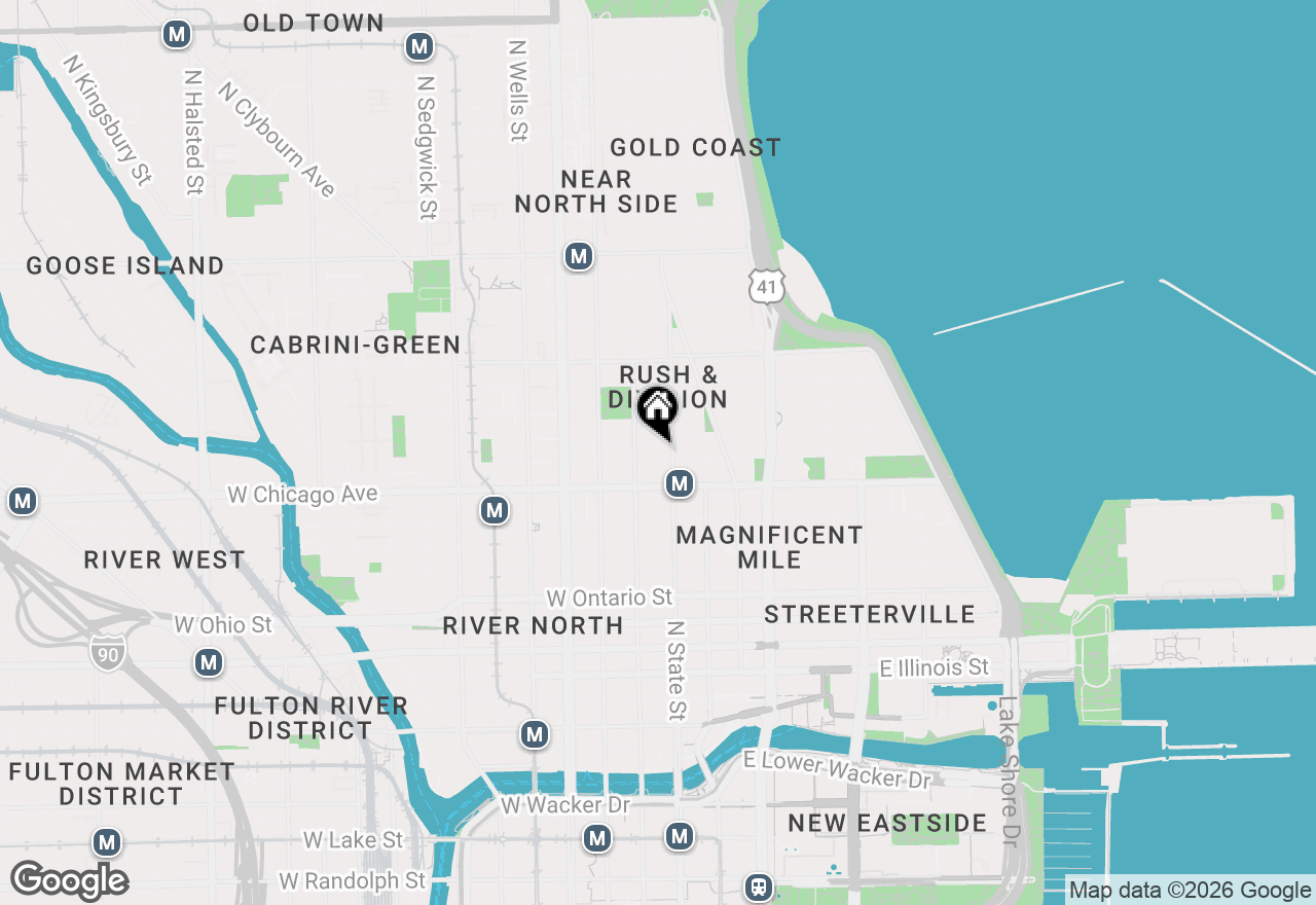 Map of 21 W Chestnut Street #1206, Chicago, IL 60610