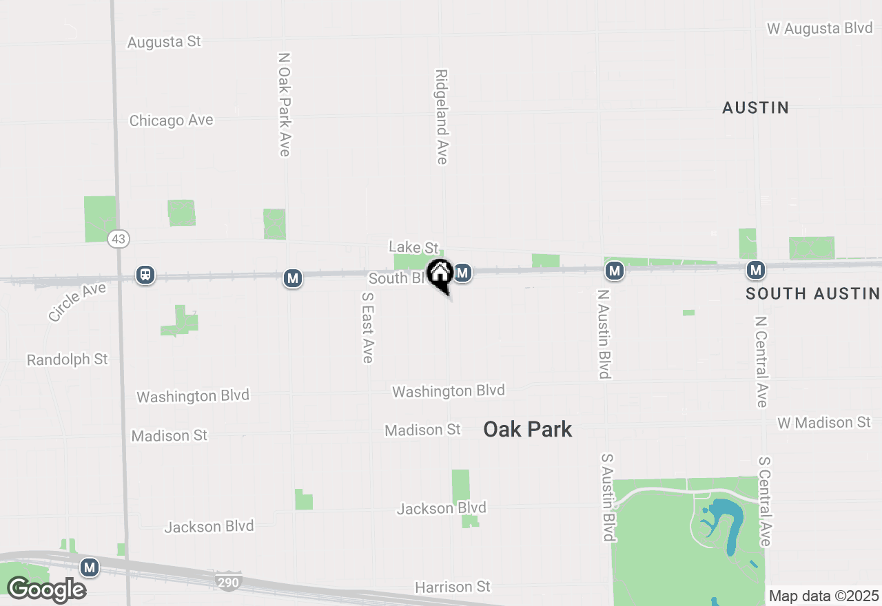 Map of 125 S Ridgeland Avenue, Oak Park, IL 60302