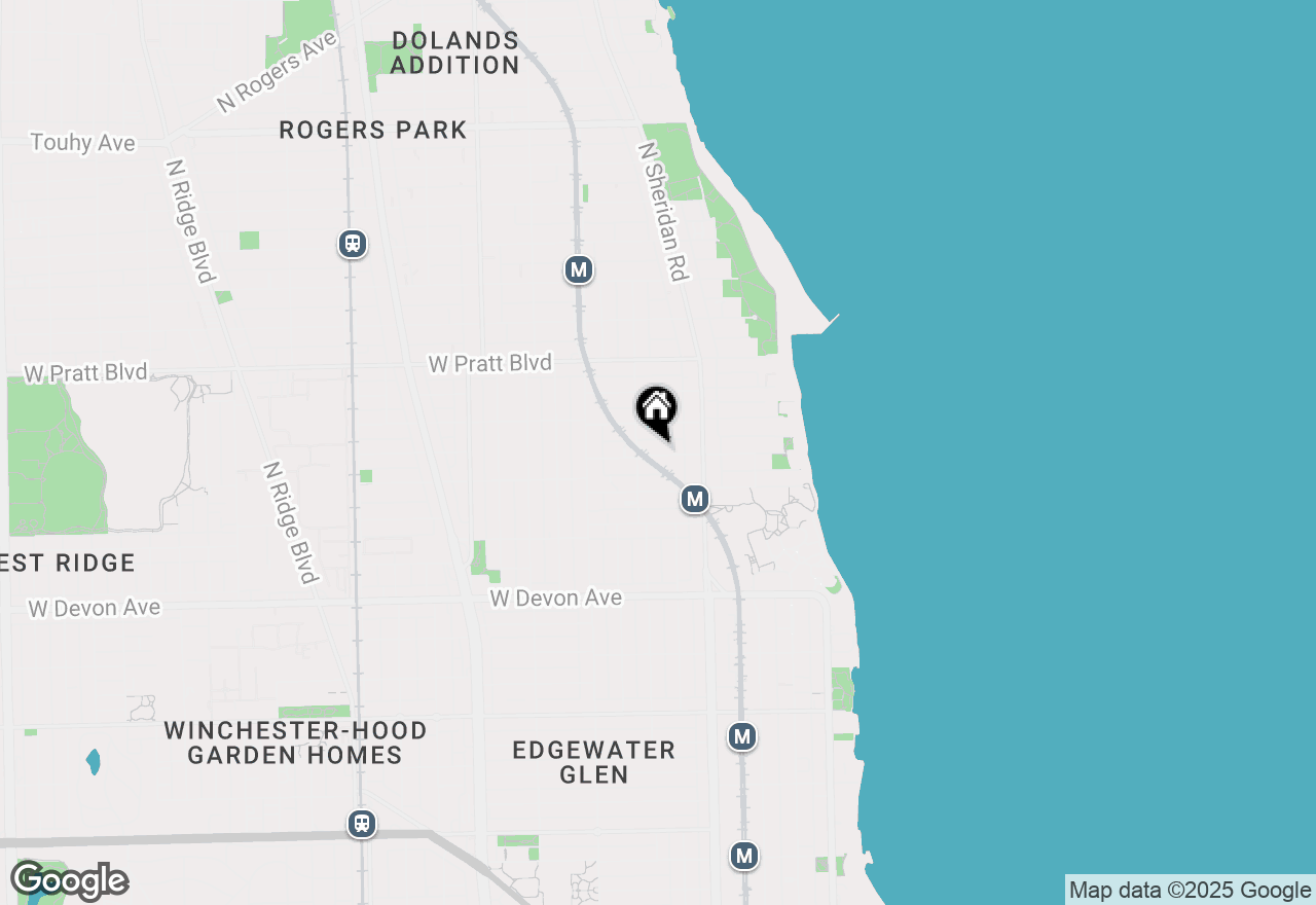 Map of 1244 W Albion Avenue #1W, Chicago, IL 60626