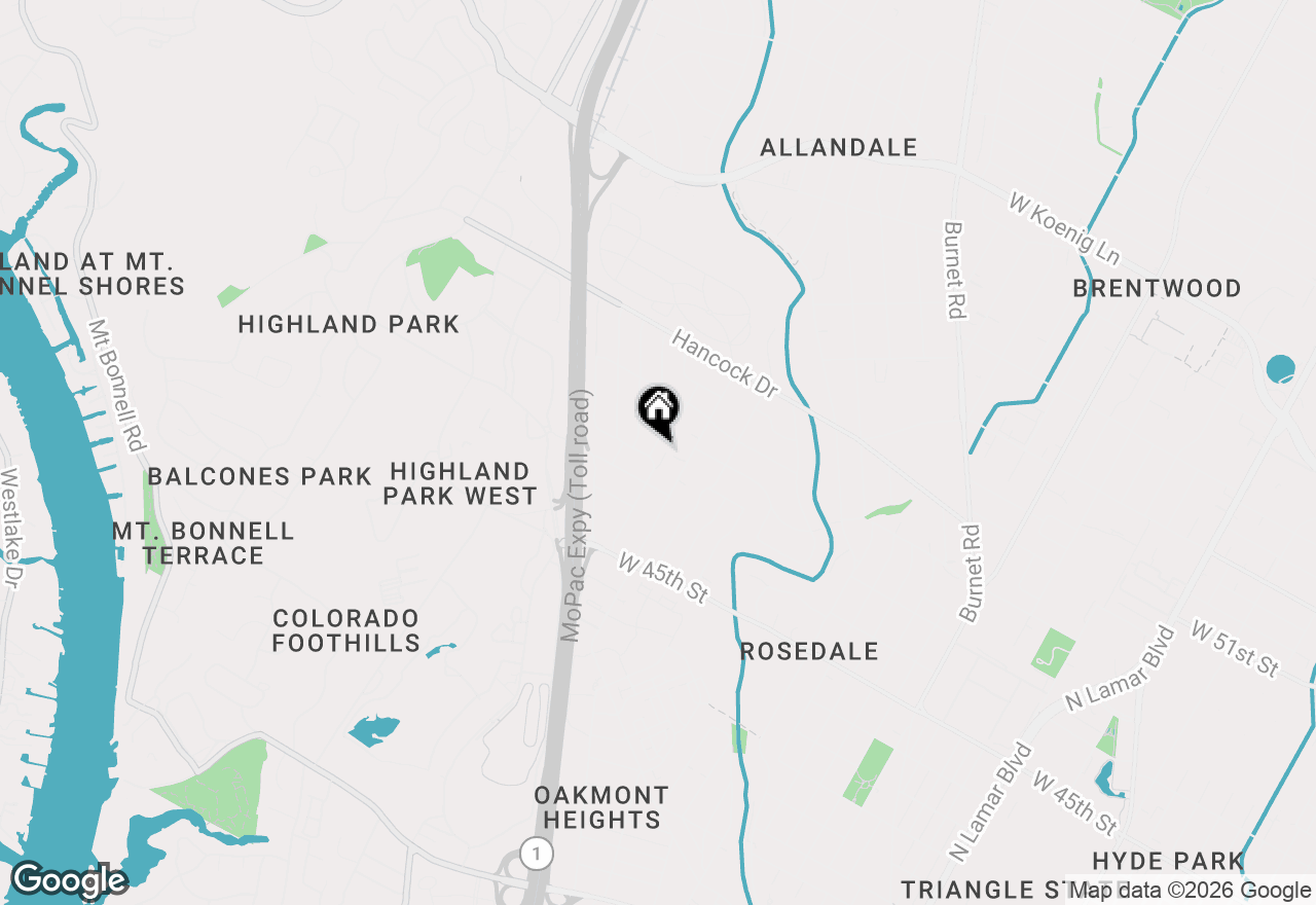 Map of 4803 Placid Pl, Austin, TX 78731