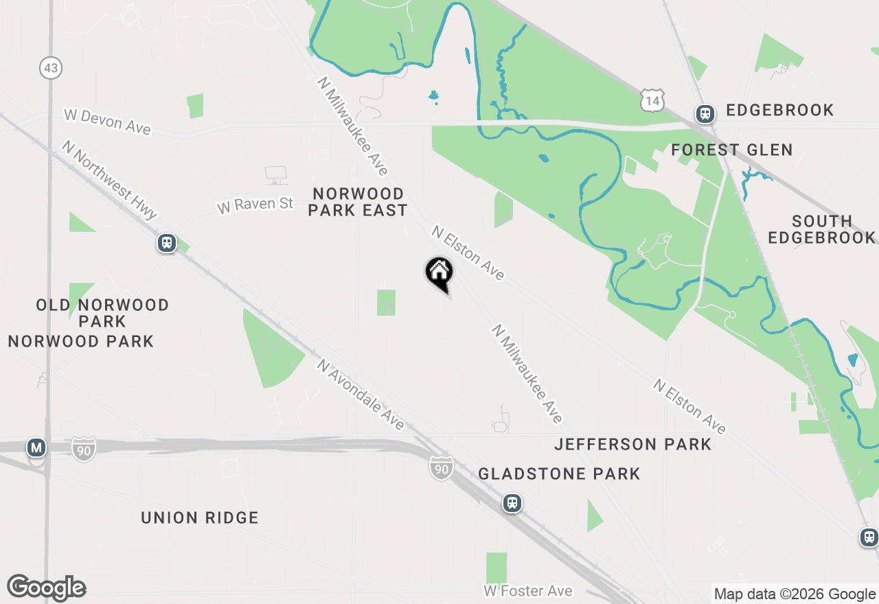 Map of 5921 N Melvina Avenue, Chicago, IL 60646