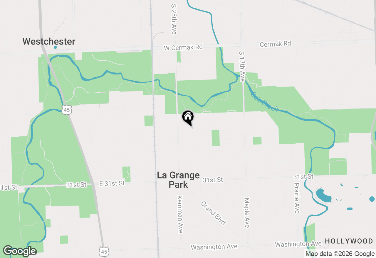 Map of 1501 Blanchan Avenue, La Grange Park, IL 60526