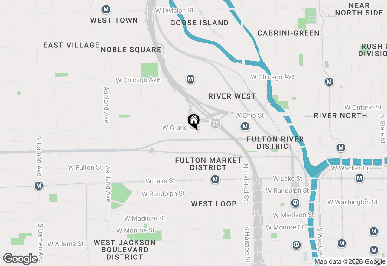 Map of 454 N Aberdeen Street #3N, Chicago, IL 60642