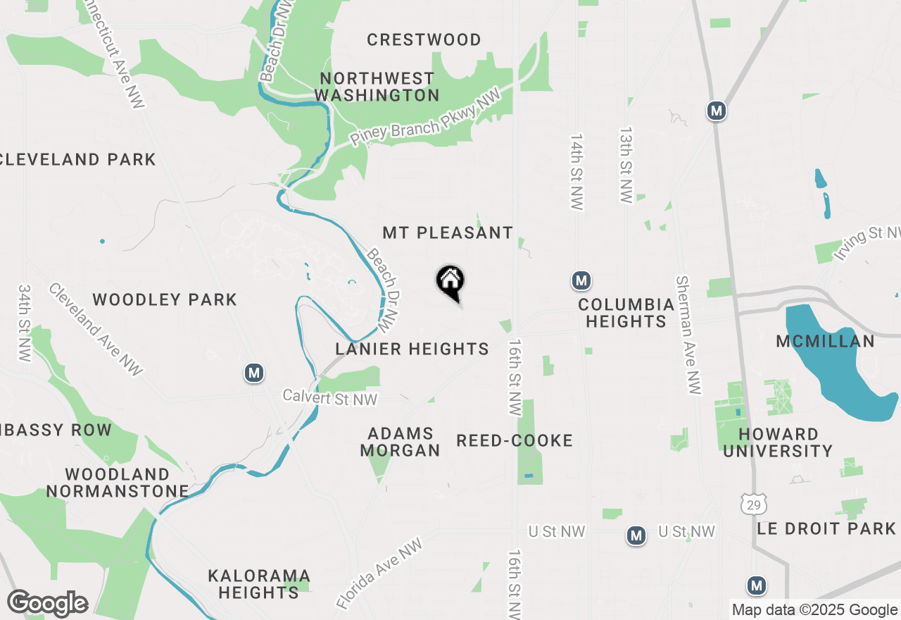 Map of 1717 Harvard Street Nw, Washington, DC 20009