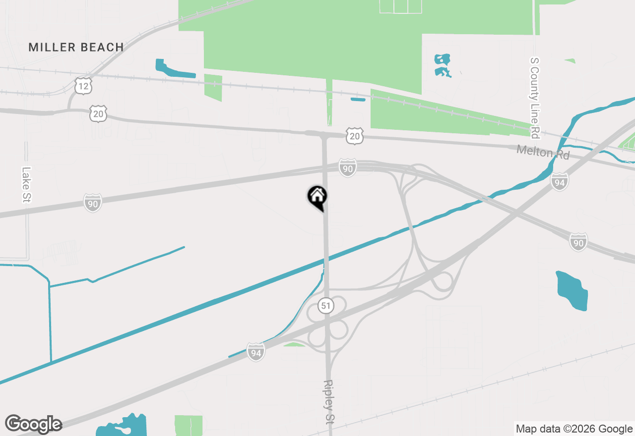 Map of 1290 Ripley Street, Lake Station, IN 46405