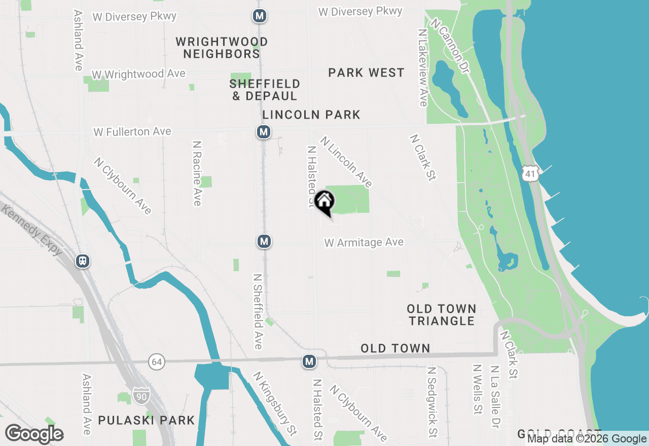 Map of 2042 N Burling Street #PH, Chicago, IL 60614