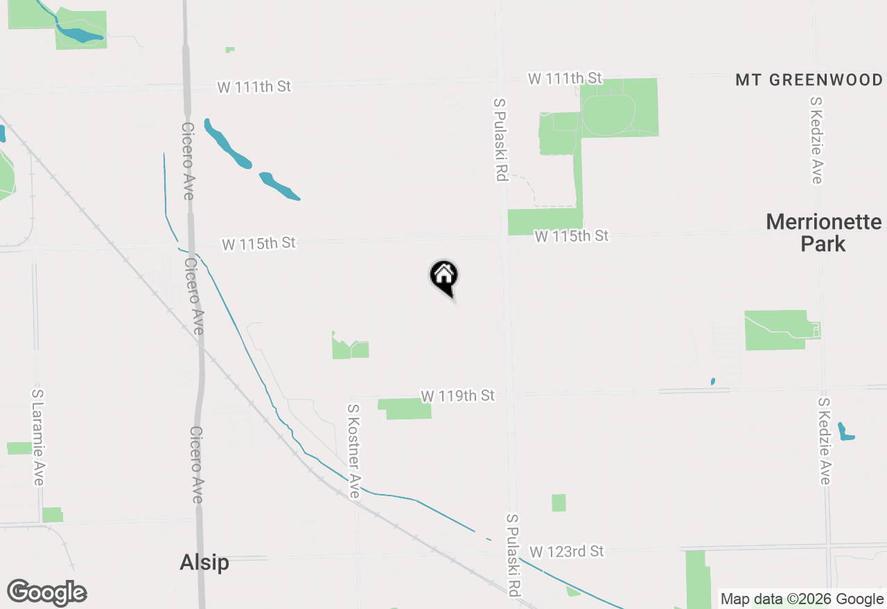 Map of 11646 S Kedvale Avenue, Alsip, IL 60803