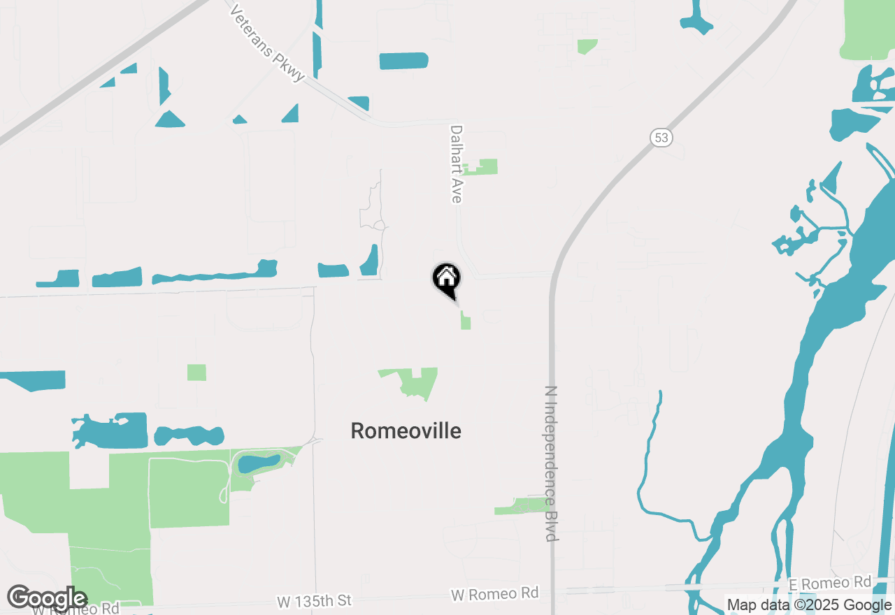 Map of 631 Fenton Avenue, Romeoville, IL 60446