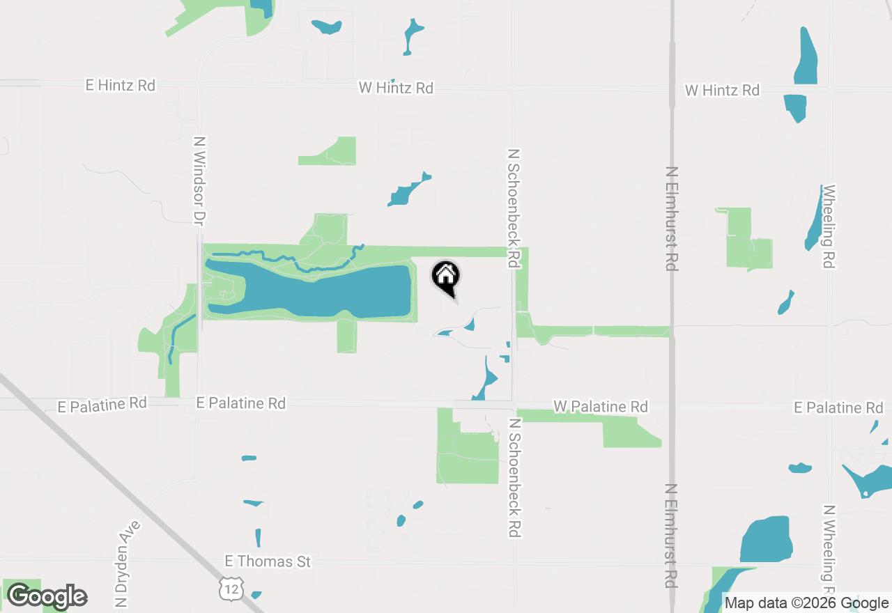 Map of 2157 N Lake Shore Circle, Arlington Heights, IL 60004
