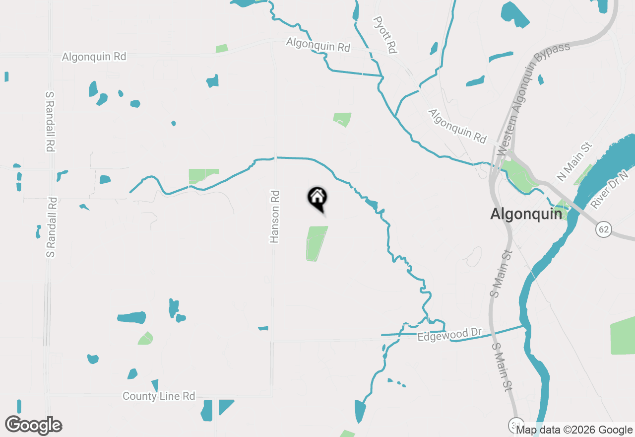 Map of 1321 S Parkview Terrace, Algonquin, IL 60102