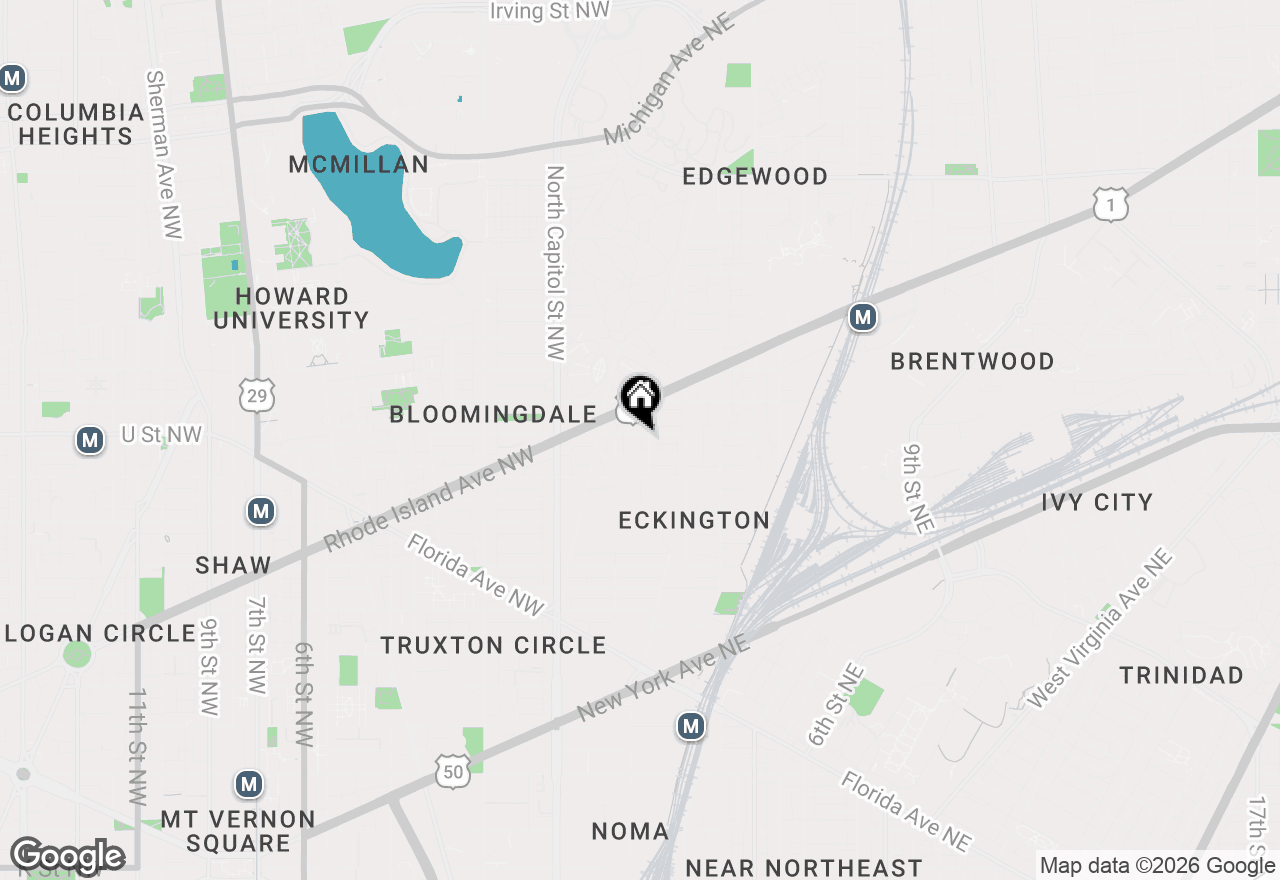 Map of 133 U Street Ne, Washington, DC 20002