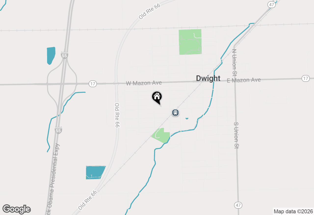 Map of 222 W South Street, Dwight, IL 60420