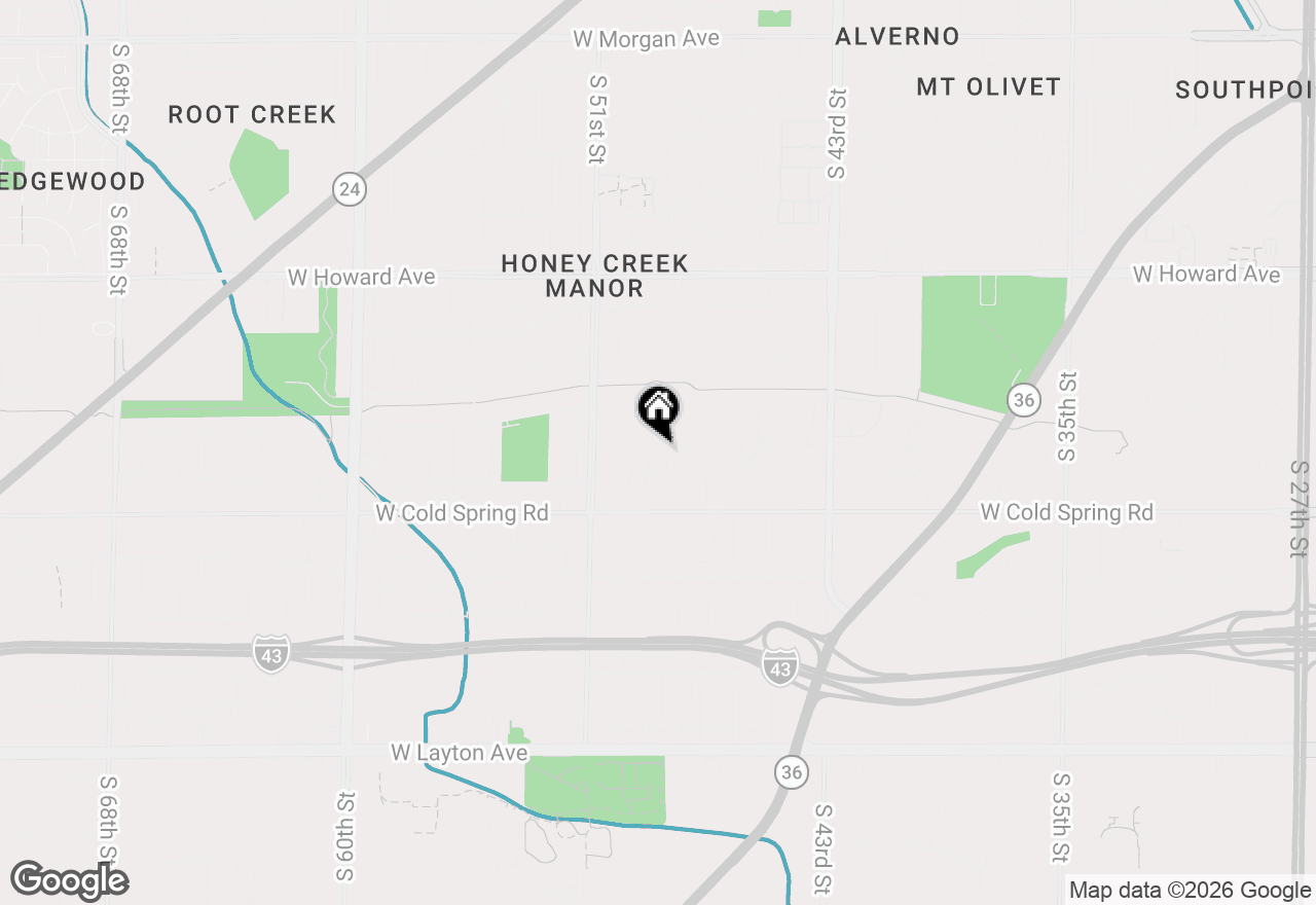 Map of 4941 W Maple Leaf Cir, Greenfield, WI 53220
