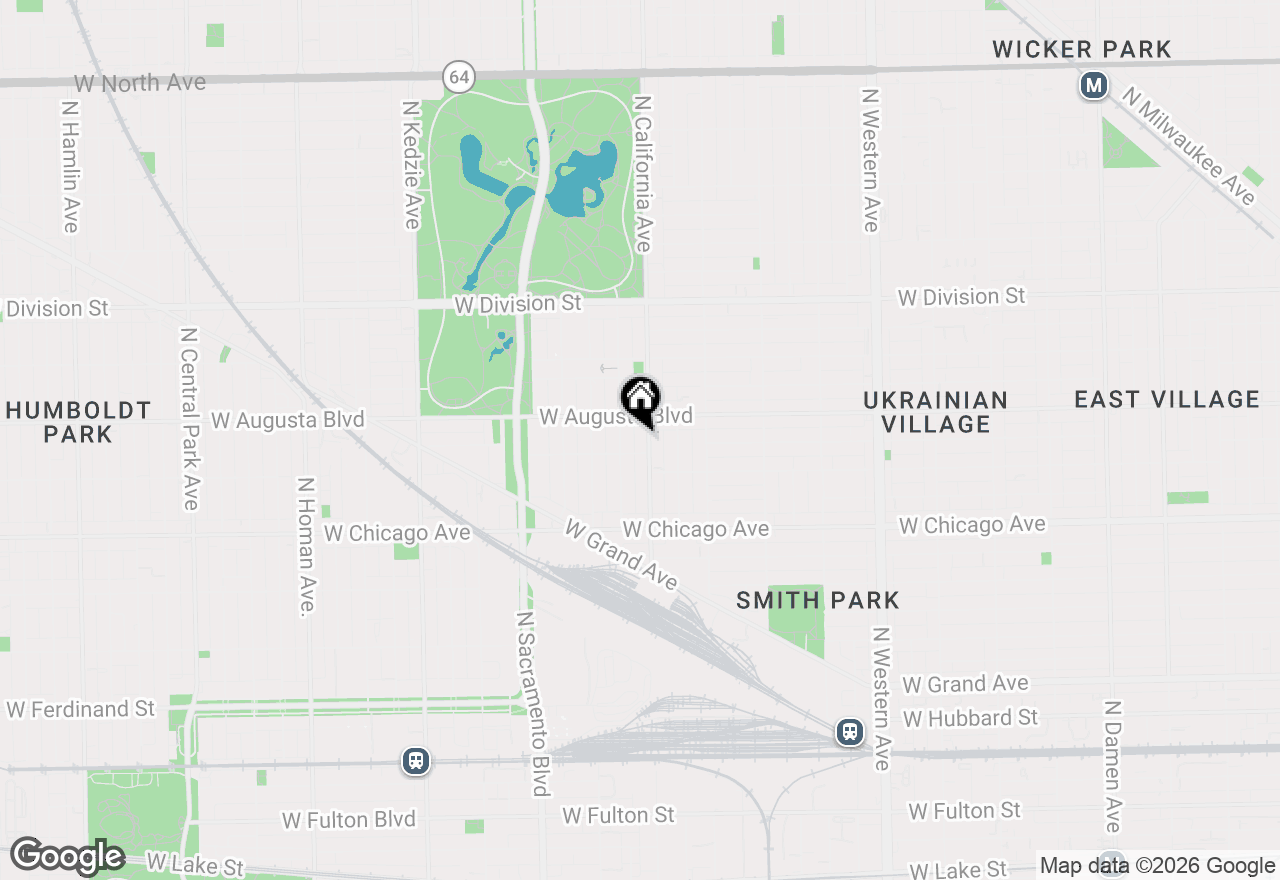 Map of 934 N California Avenue #2S, Chicago, IL 60622