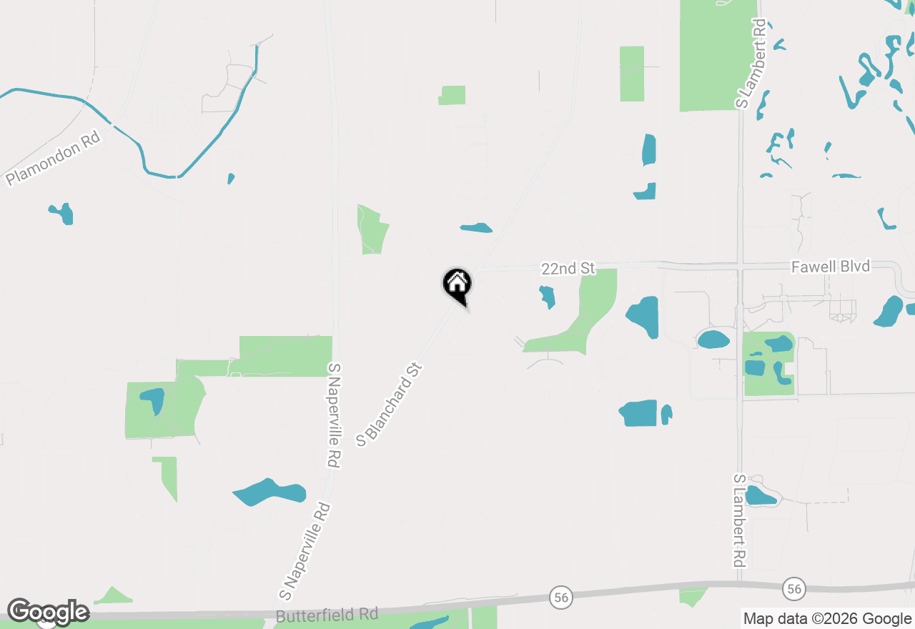 Map of 1702 La Palma Court, Wheaton, IL 60189