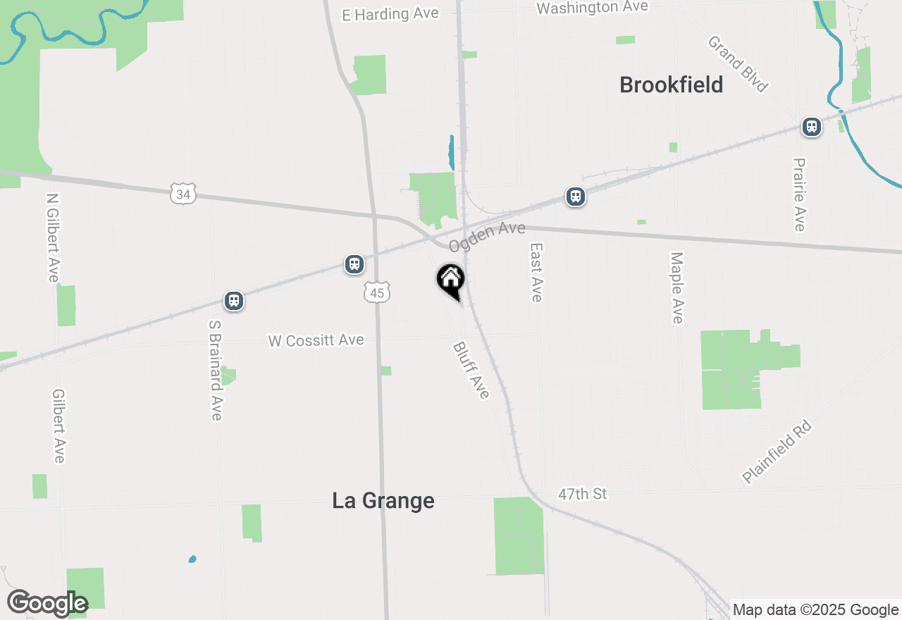 Map of 67 Bluff Avenue, La Grange, IL 60525