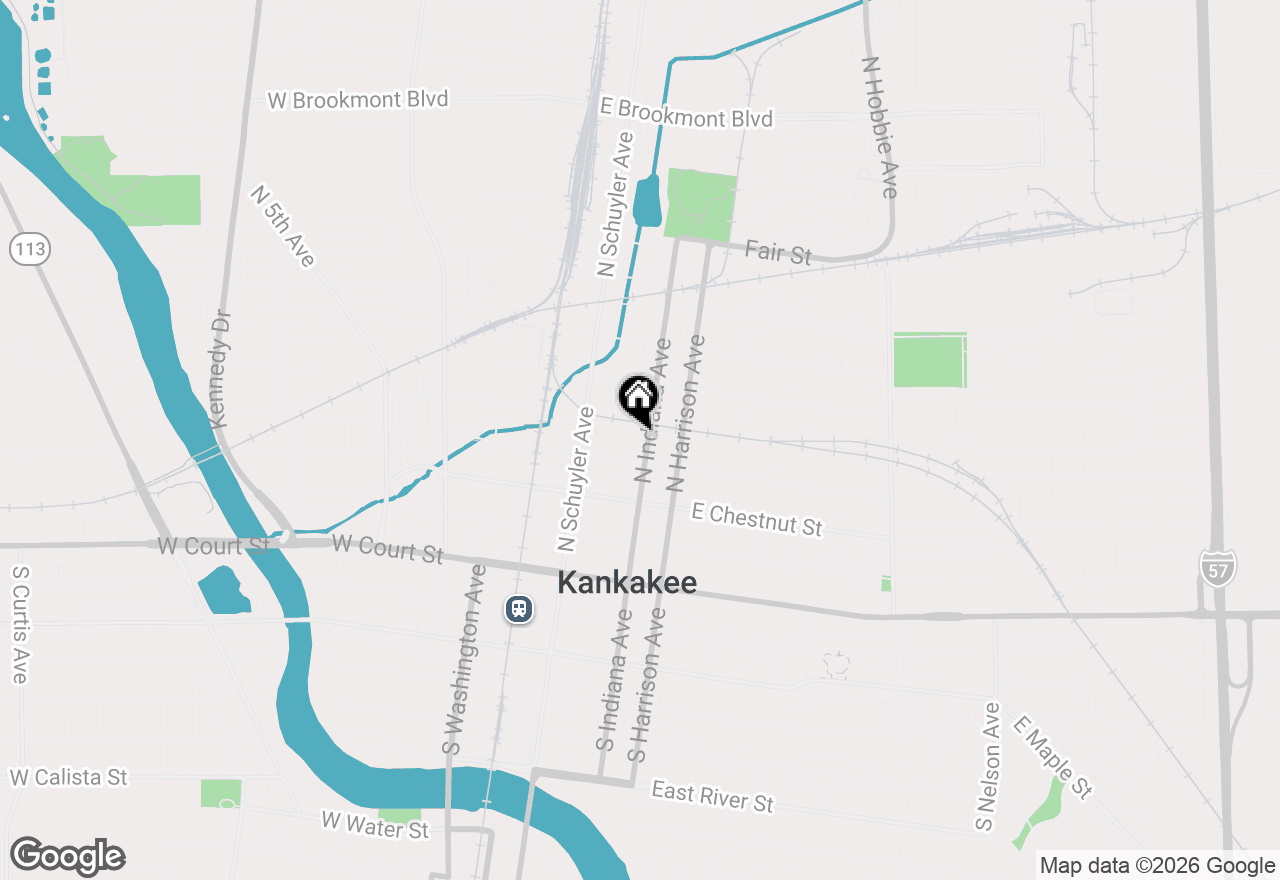 Map of 455 N Indiana Avenue, Kankakee, IL 60901
