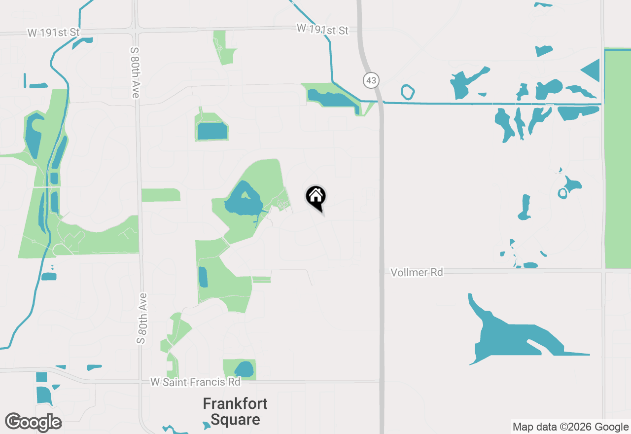 Map of 19715 S Skye Drive, Frankfort, IL 60423