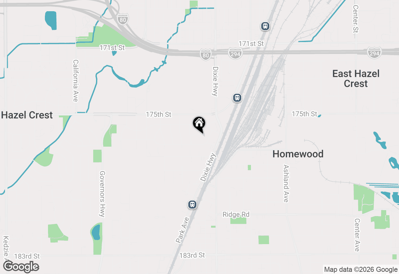Map of 2055 Magnolia Road, Homewood, IL 60430