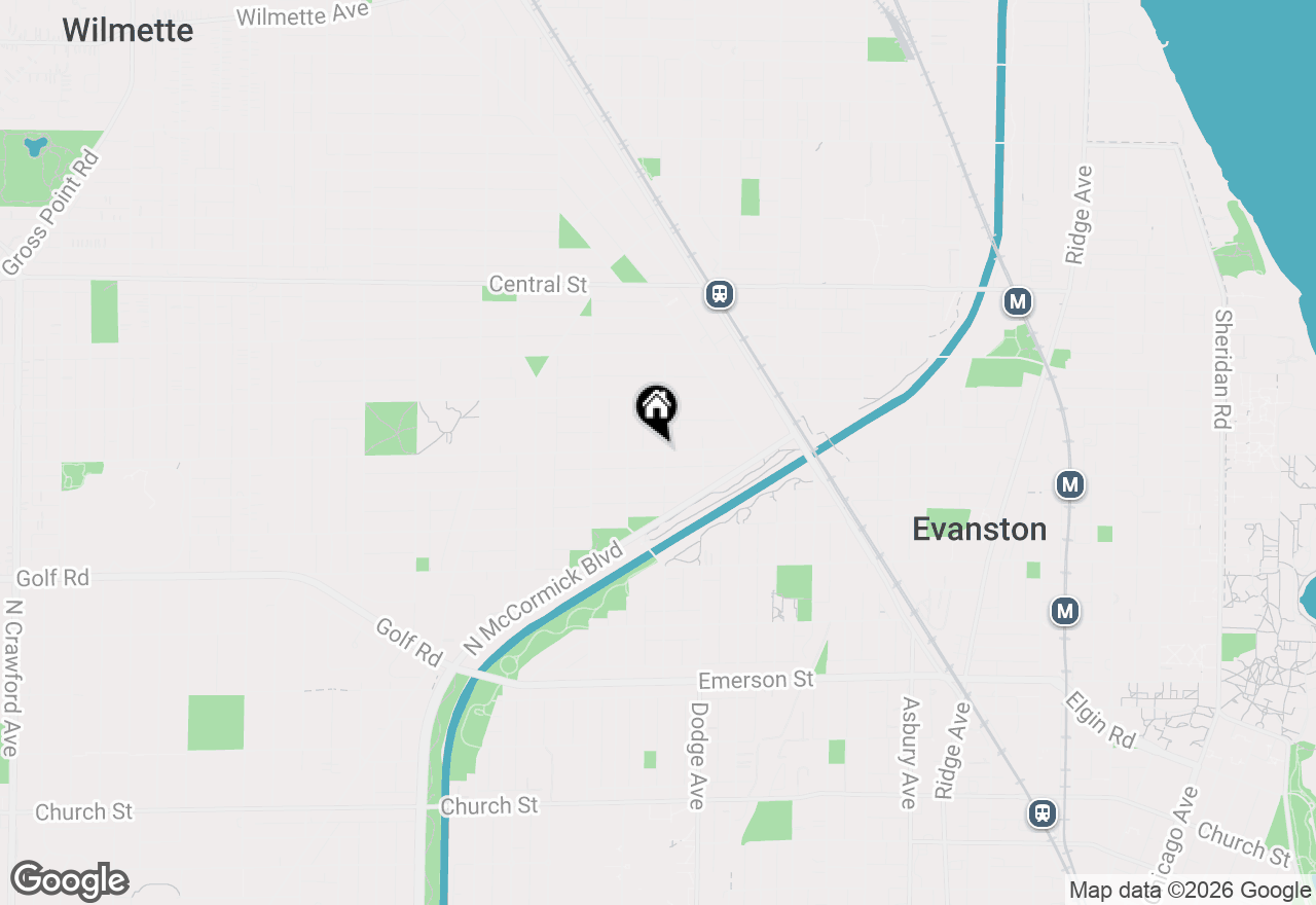 Map of 2021 Grant Street, Evanston, IL 60201