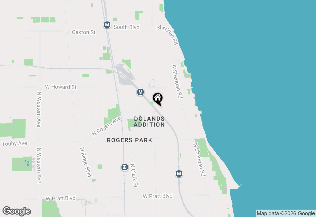 Map of 1533 W Fargo Avenue #1W, Chicago, IL 60626