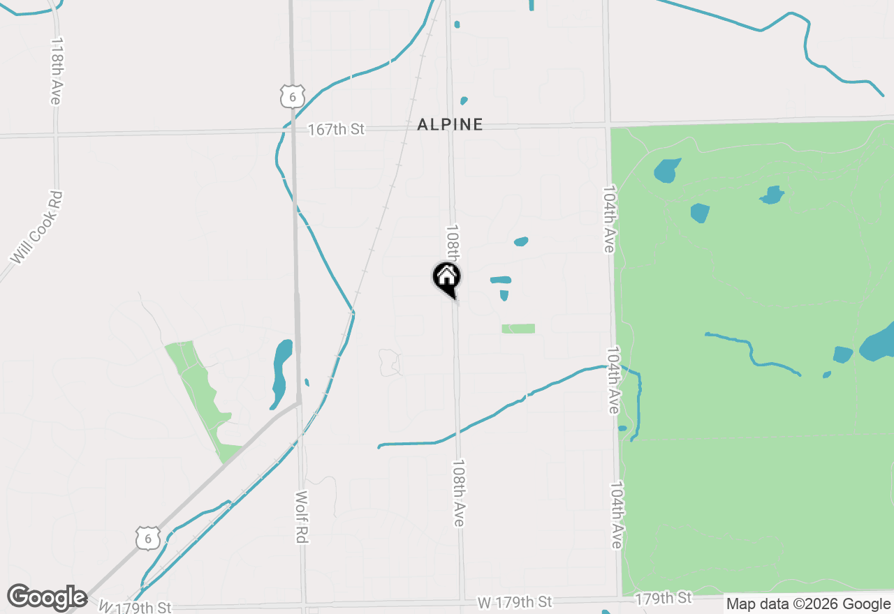 Map of 17123 Pointe Drive, Orland Park, IL 60467