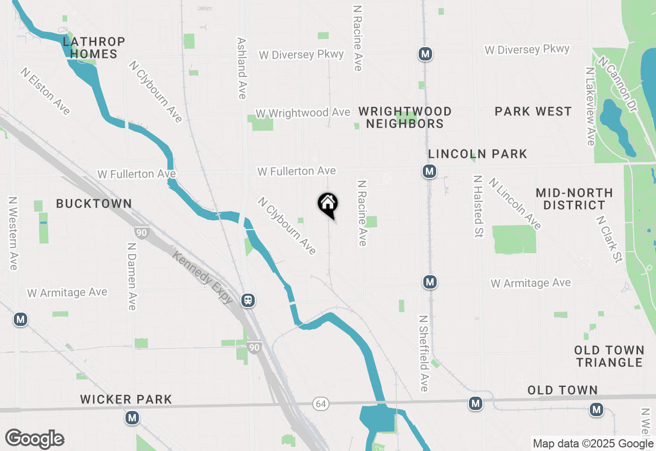 Map of 1312 W Webster Avenue #1W, Chicago, IL 60614