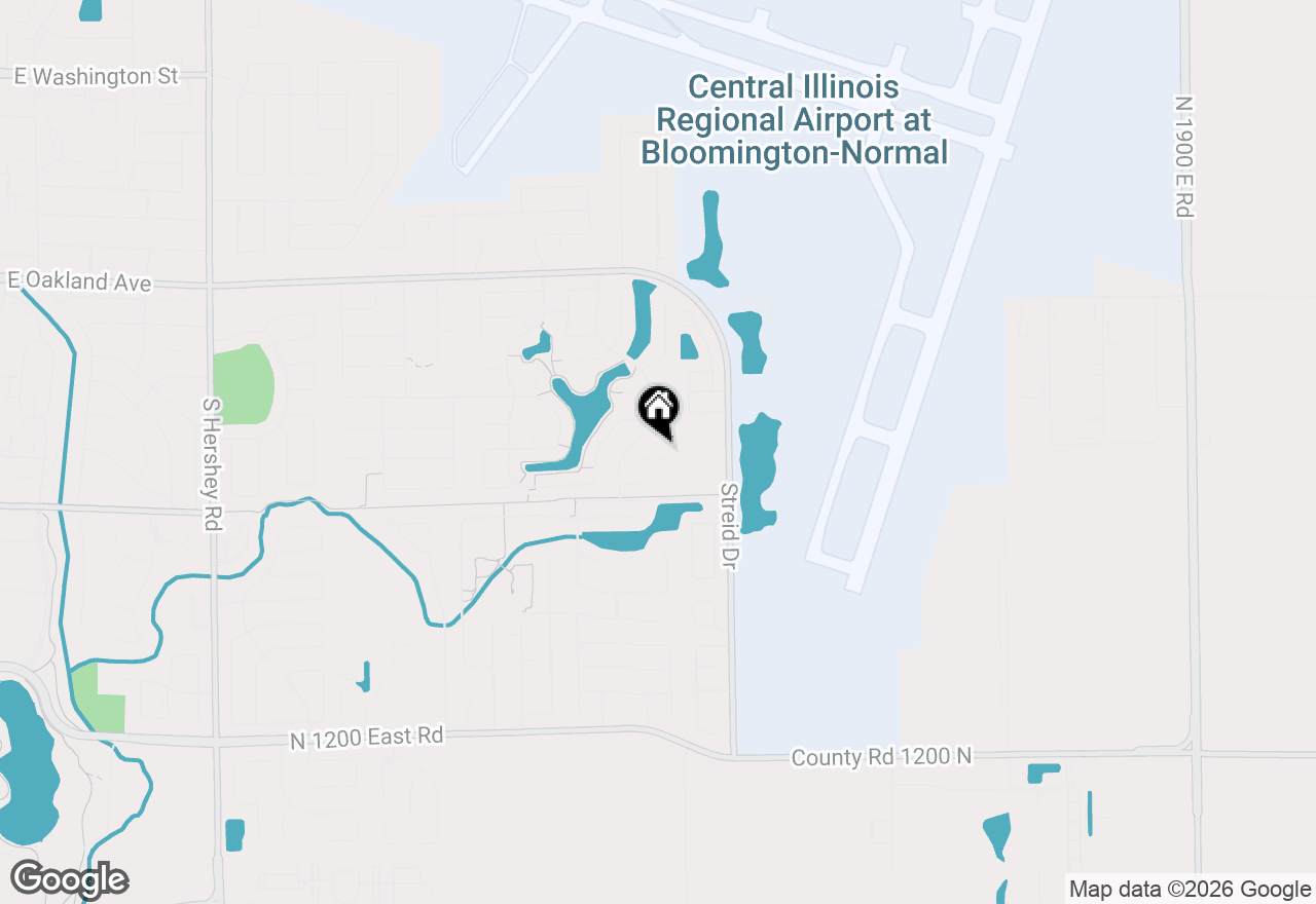 Map of 8 Minks Court, Bloomington, IL 61704