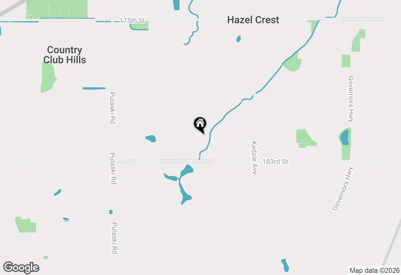 Map of 3525 Marseilles Lane, Hazel Crest, IL 60429
