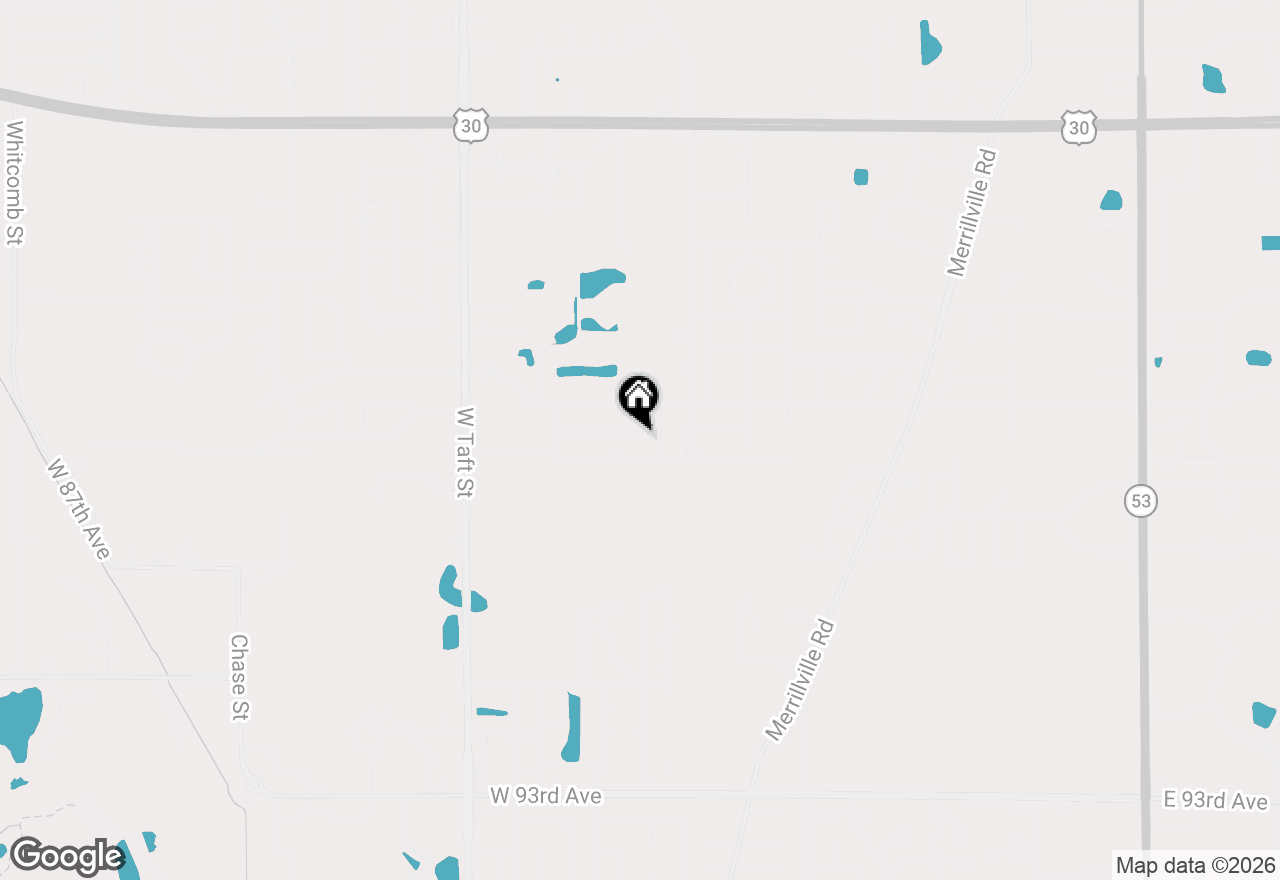 Map of 1741 W 86th Lane, Merrillville, IN 46410