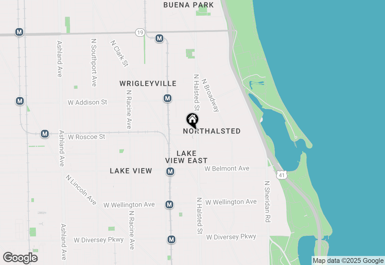 Map of 814 W Roscoe Street #3E, Chicago, IL 60657