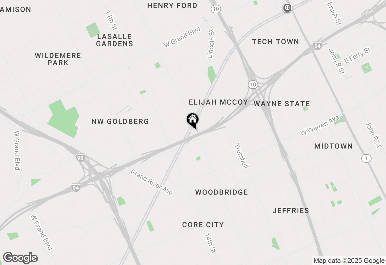 Map of 5505 Rosa Parks Boulevard, Detroit, MI 48208