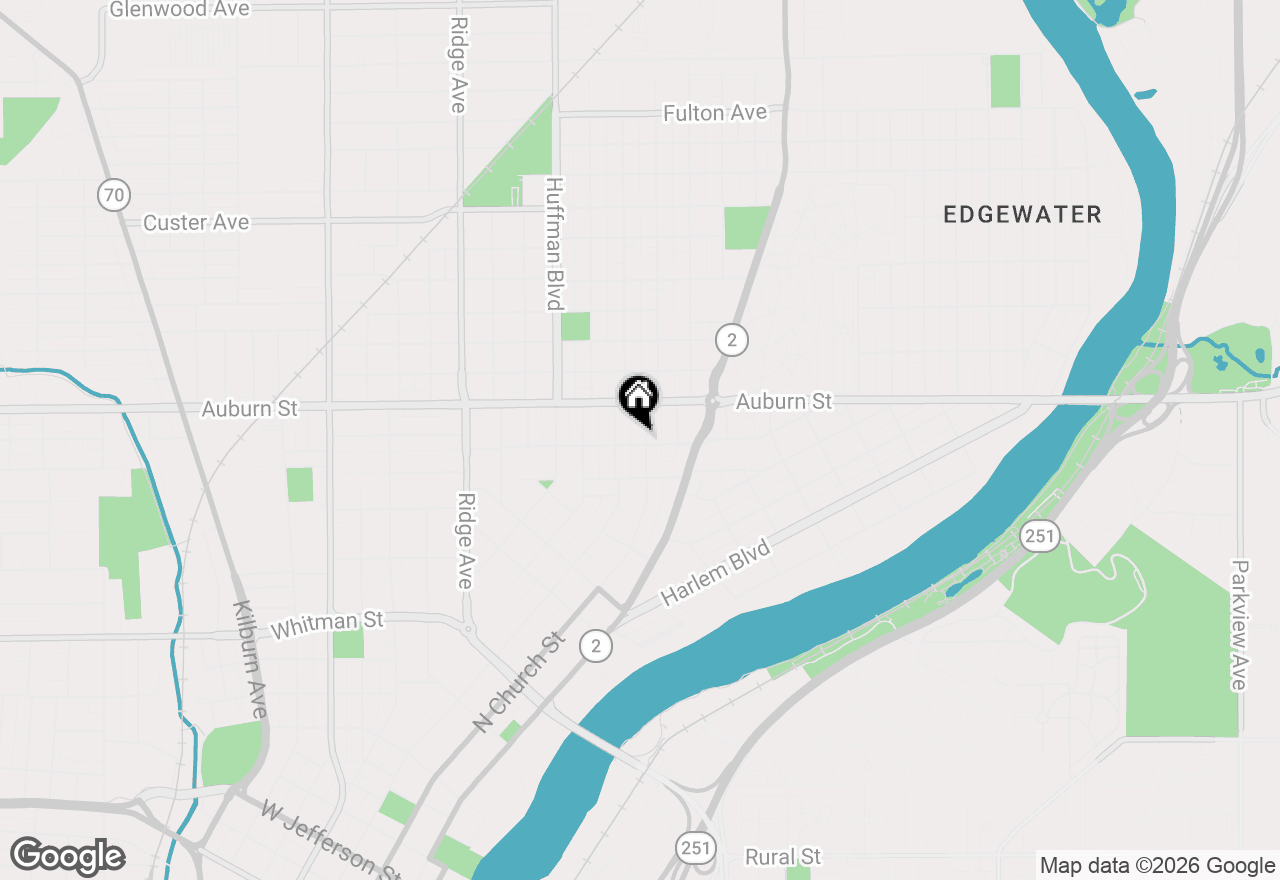 Map of 1402 N Church Street, Rockford, IL 61103