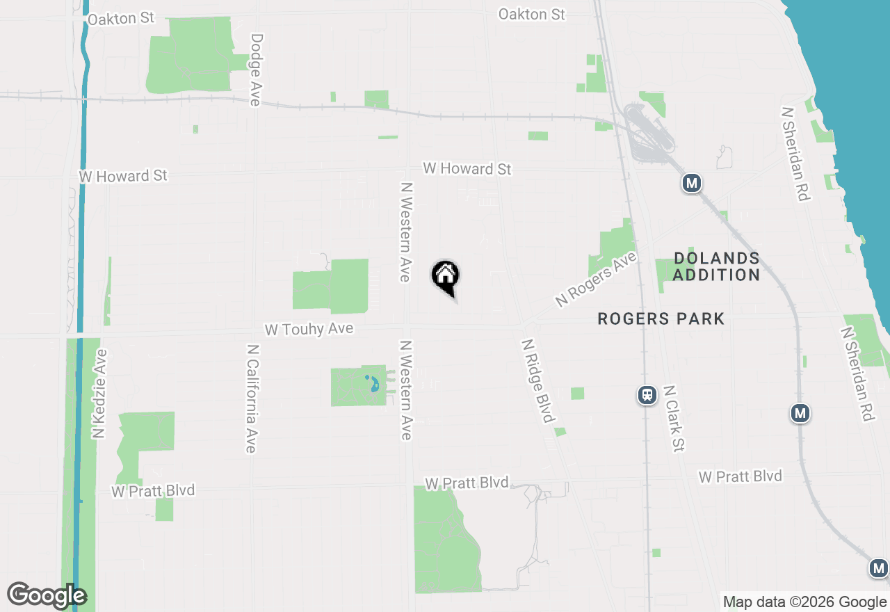 Map of 7230 N Oakley Avenue #2S, Chicago, IL 60645