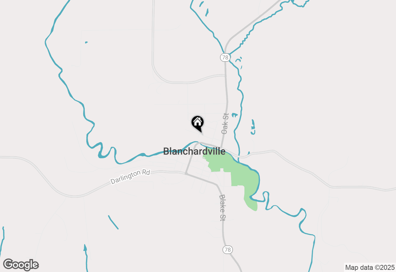 Map of 100 W Church Street, Blanchardville, WI 53516