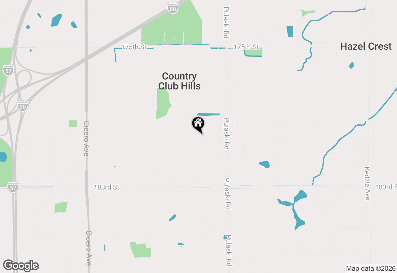 Map of 18008 Edwards Avenue, Country Club Hills, IL 60478