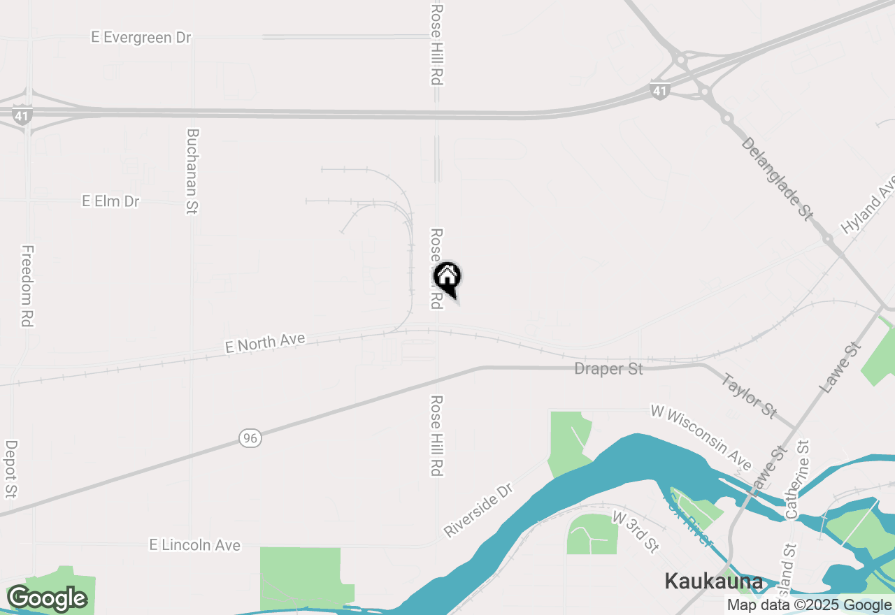 Map of (Address confidential), Kaukauna, Wisconsin 54130