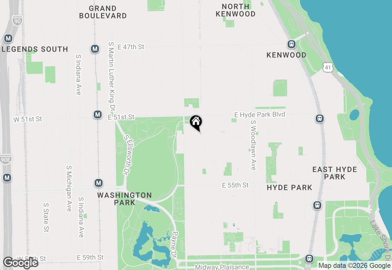 Map of 843 E 52nd Street #2, Chicago, IL 60615
