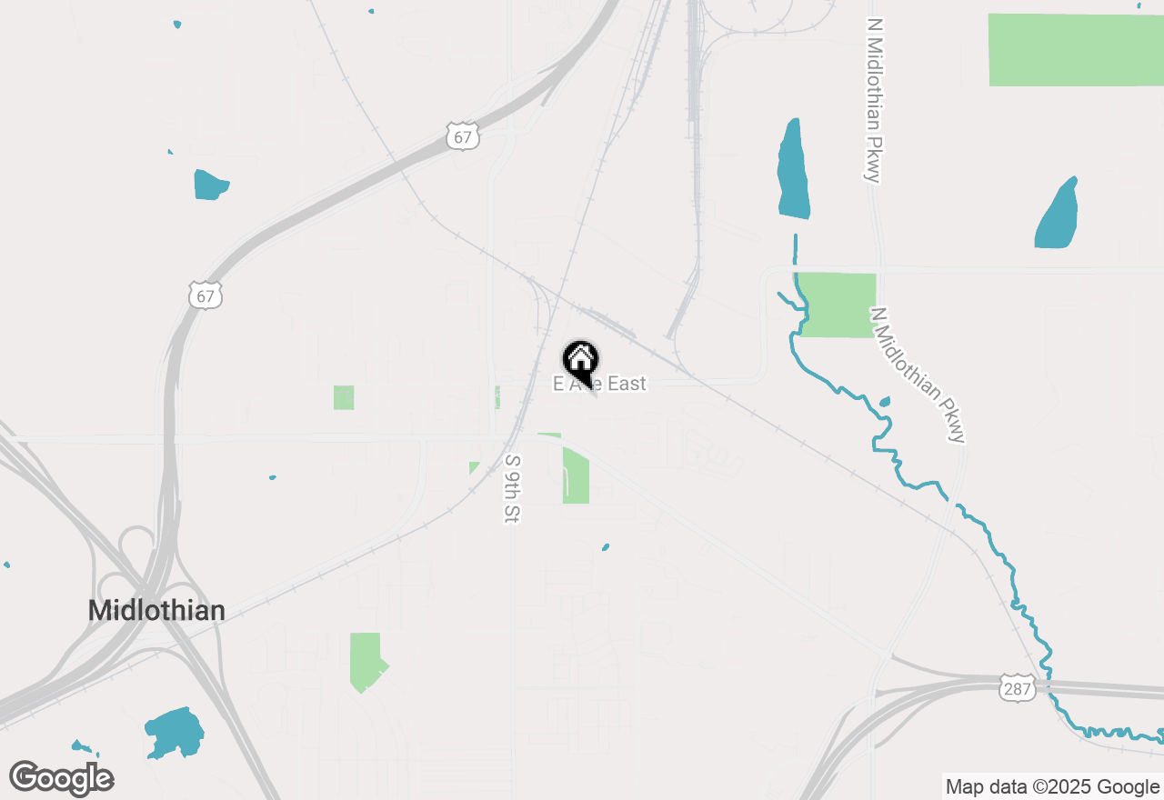 Map of 323 E Avenue F, Midlothian, TX 76065