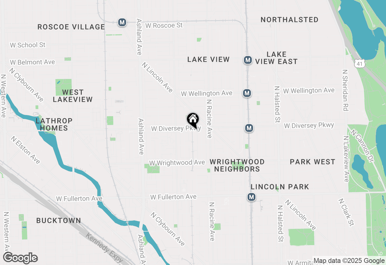 Map of 2749 N Lakewood Avenue #2N, Chicago, IL 60614