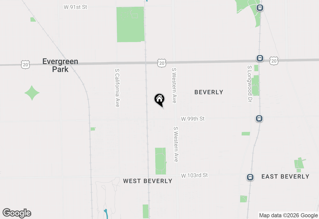 Map of 9824 S Campbell Avenue, Evergreen Park, IL 60805