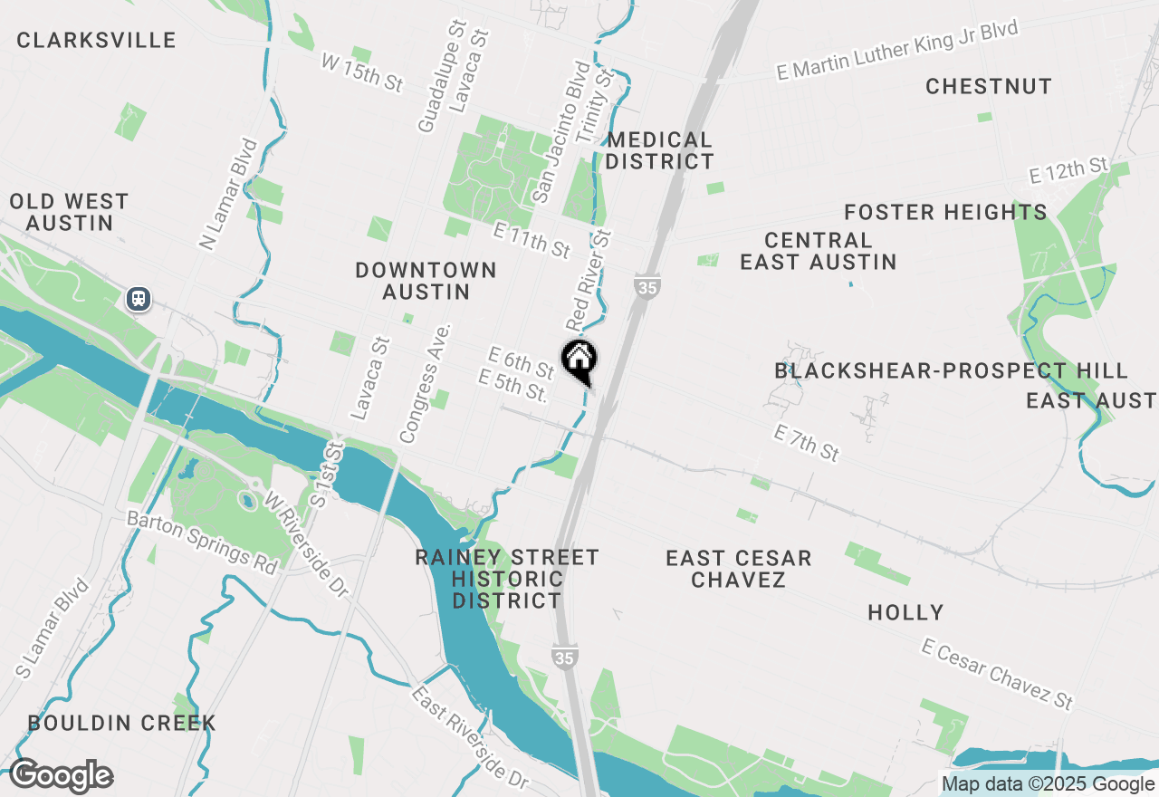 Map of 555 E 5th St #721, Austin, TX 78701
