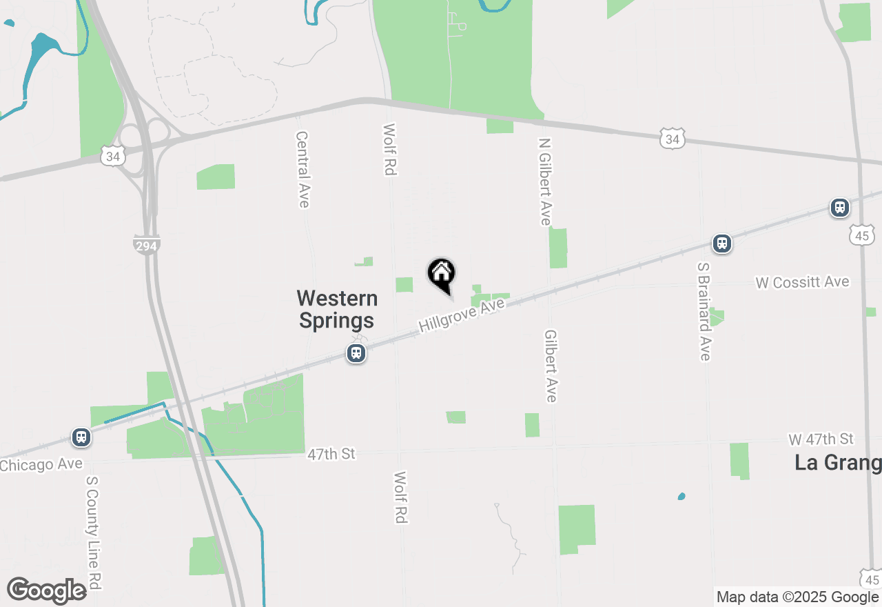 Map of (Address confidential), Western Springs, Illinois 60558