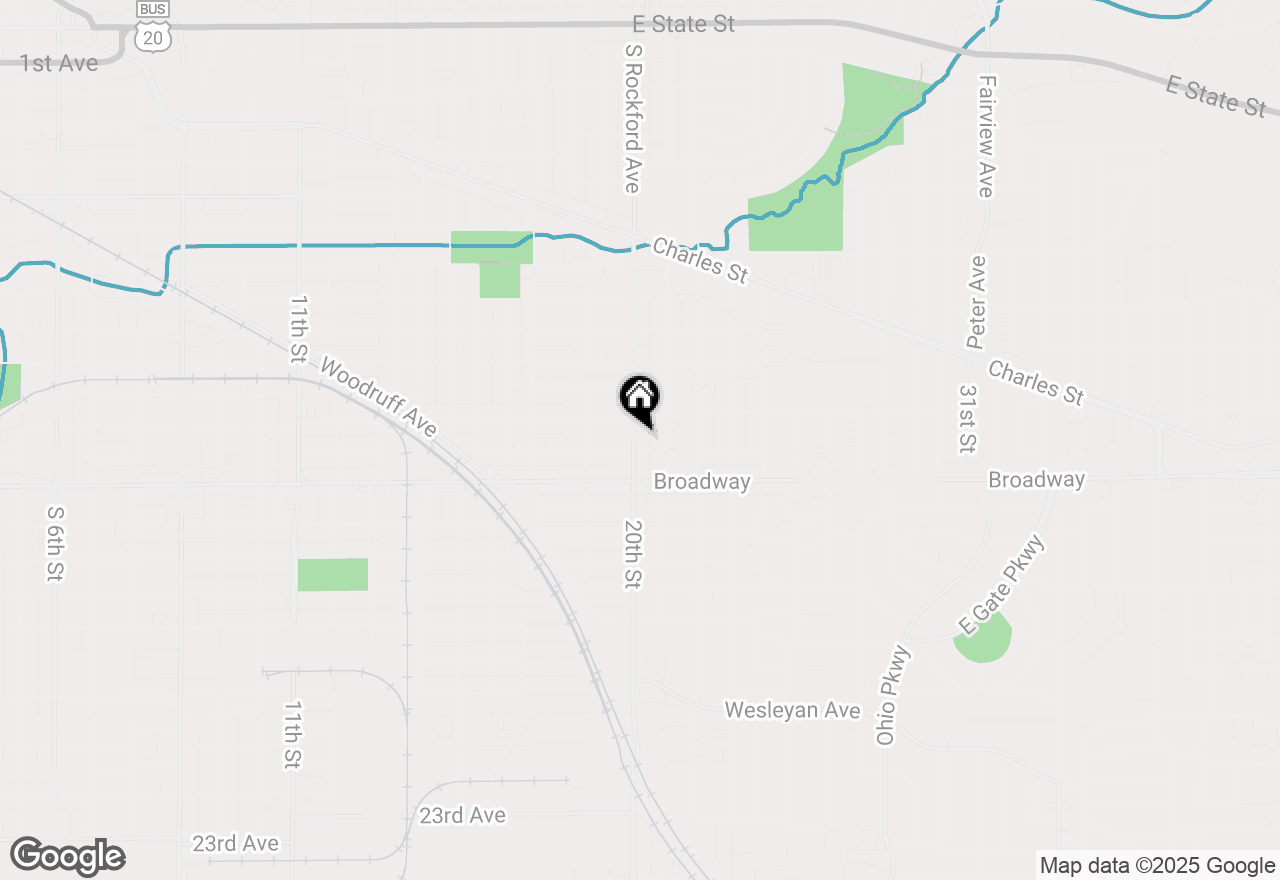 Map of 1320 20th Street, Rockford, IL 61104