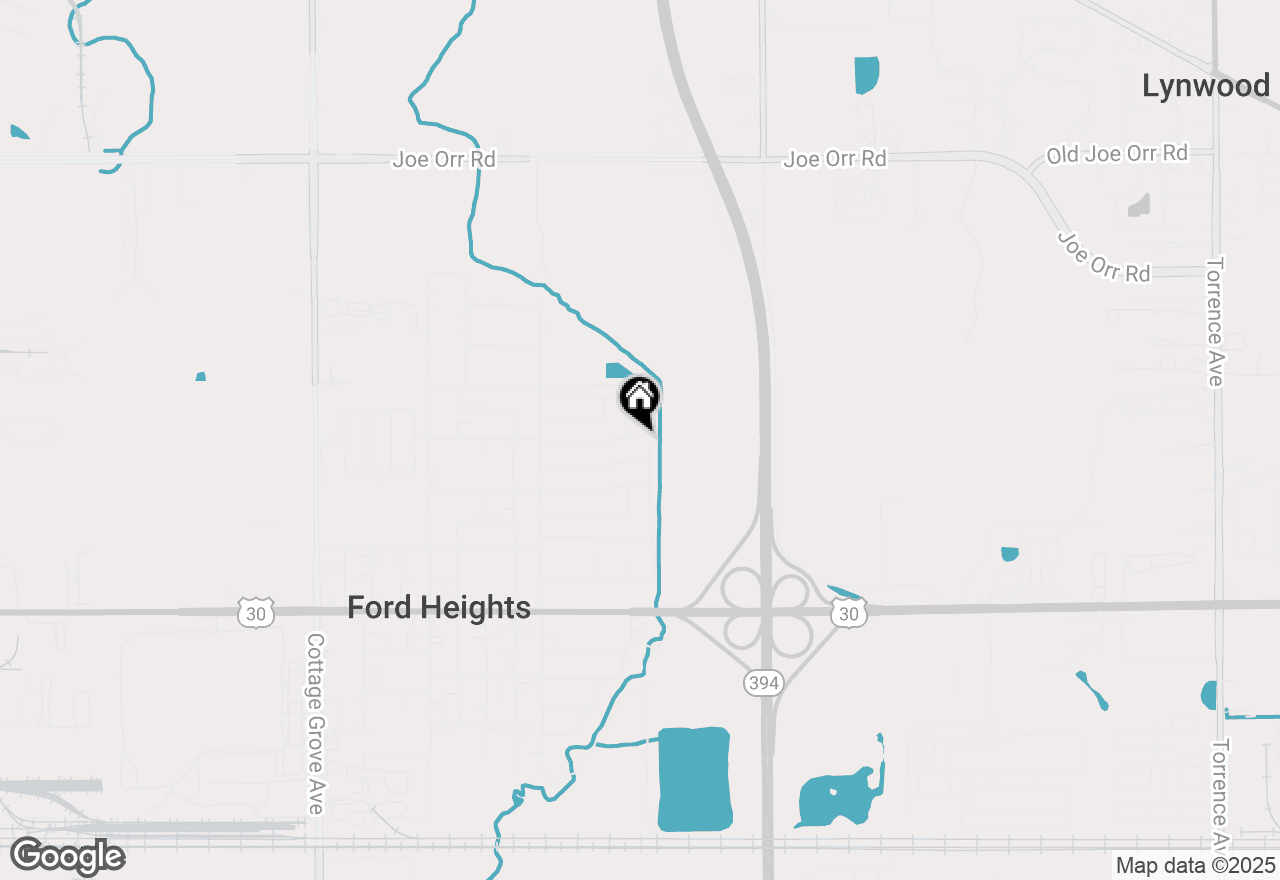 Map of 1529 Ambassador Lane, Ford Heights, IL 60411