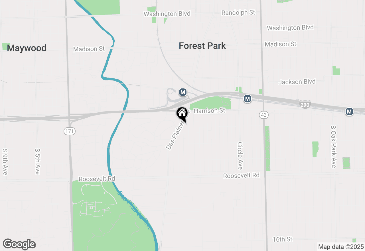 Map of 850 Des Plaines Avenue #202, Forest Park, IL 60130