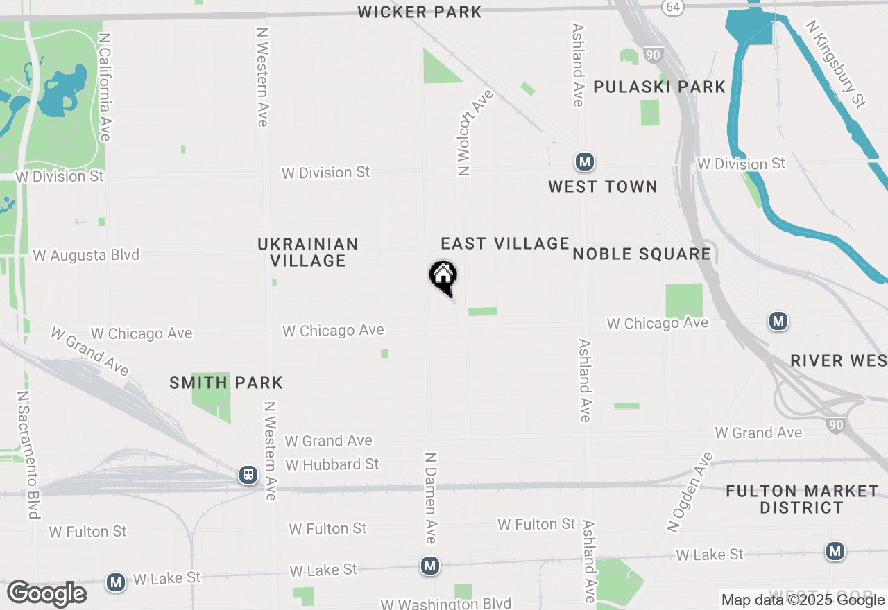 Map of 834 N Winchester Avenue, Chicago, IL 60622