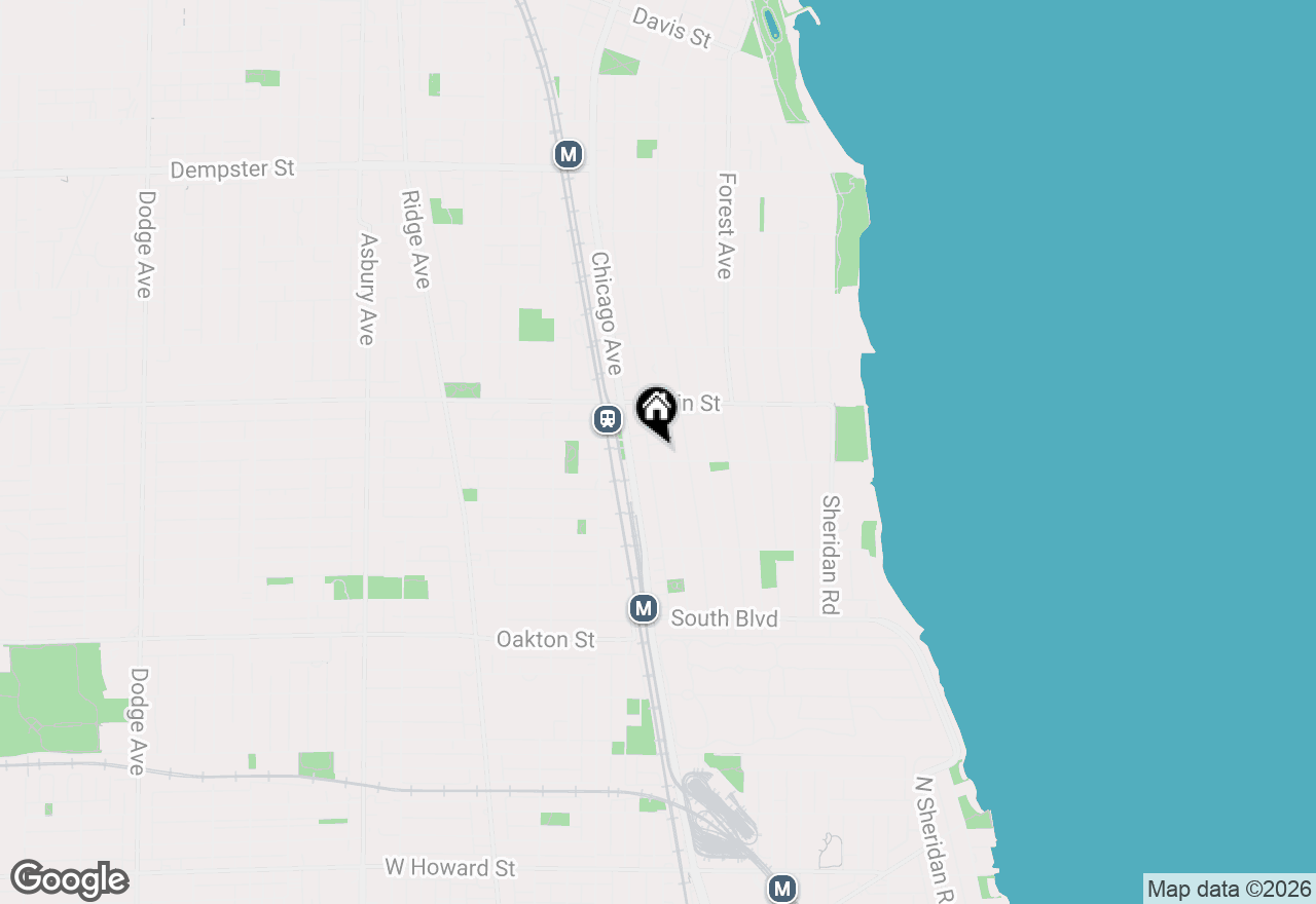 Map of 800 Hinman Avenue #512, Evanston, IL 60202