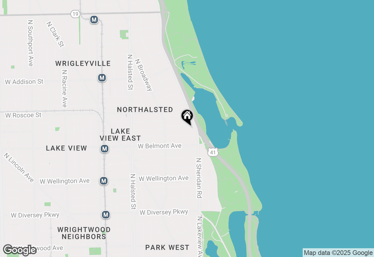 Map of 427 W Aldine Avenue #1N, Chicago, IL 60657